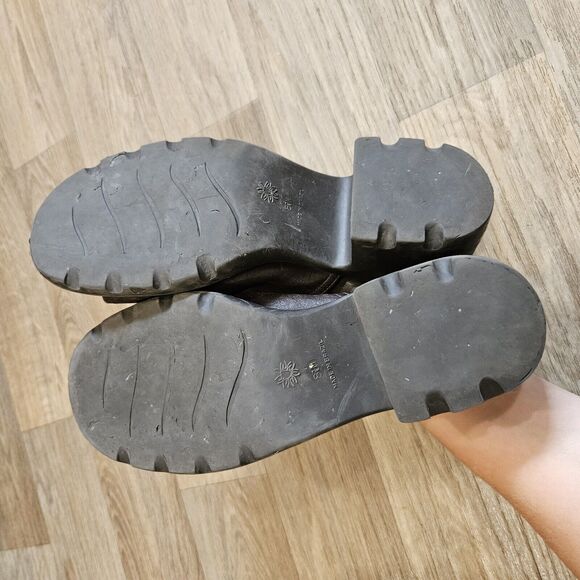 Vtg Westies Open Toe Mules Womens 8.5 Brown Leather Y2K Cottage Boho Brazil - Picture 9 of 10